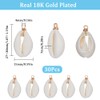 SUNNYCLUE 1 Box 30 Stück Echte 18 Karat Vergoldete Muschelanhänger
