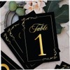 Sosoport 1set Elegant Double Sided Table Number Cards for Weddings