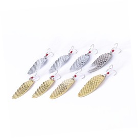 KOMBIUDA 5 Pcs Metal Bowl Fishing Bait Pineapple Texture Lure Hooks for Long Distance Casting