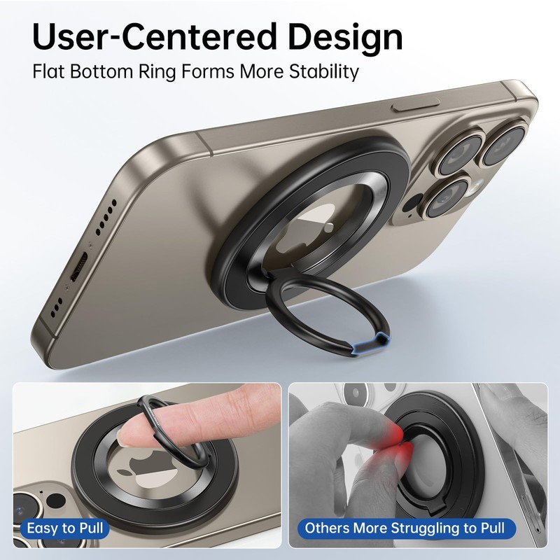 SYNCWIRE Upgraded Magnetic Phone Ring Holder for MagSafe, Magnetic Cell