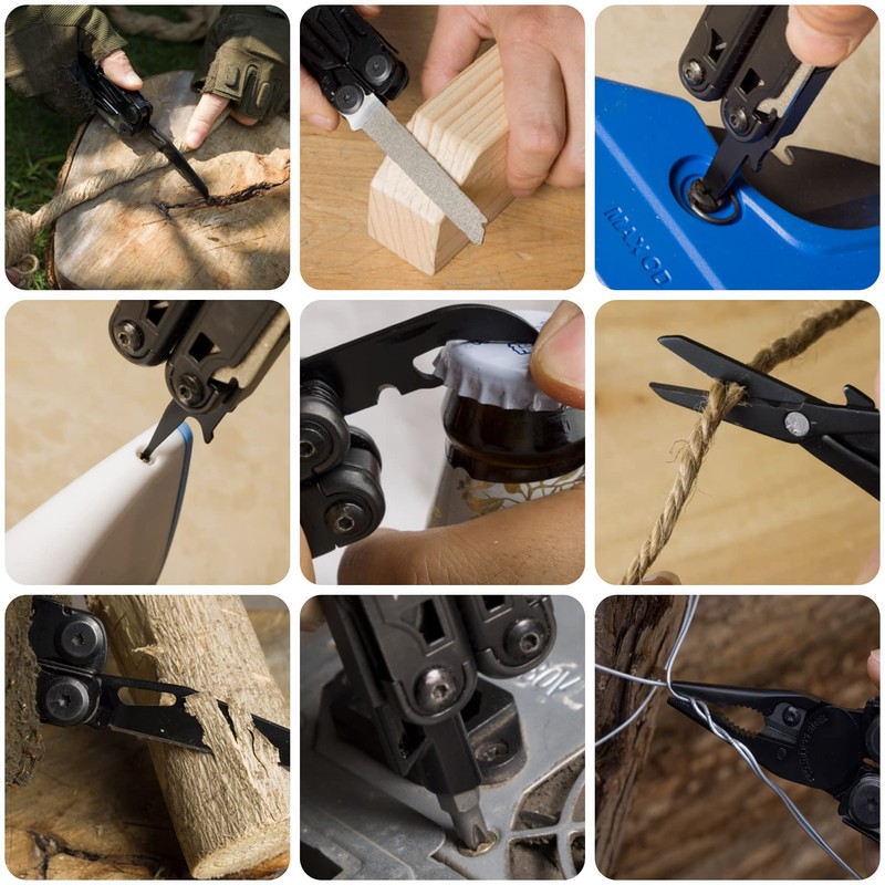 SWISS+TECH Multi-functional Pliers, Outdoor Multi-Tool, Multiplier, 16-in-1 Lockable Function, Cutter,