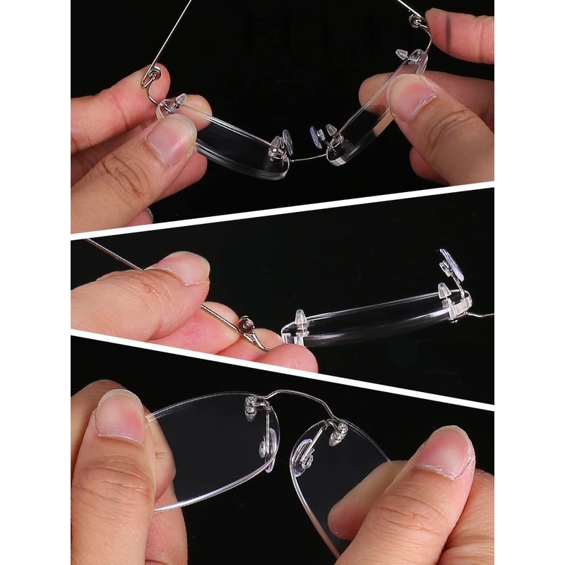 Viseng 3 Pairs Unisex Super Lightweight Rimless Quality Readers Ultra