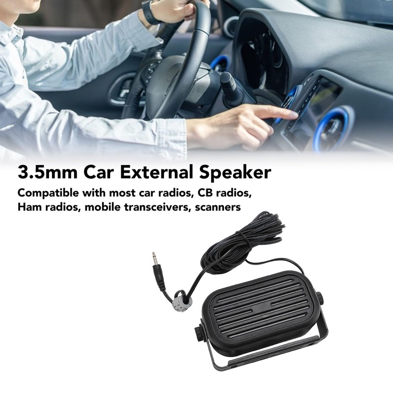 3.5mm Car External Speaker,Loud and Clear Sound Mini External Speaker,Long