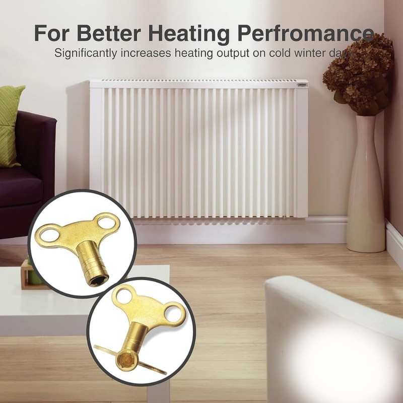 Radiator Bleed Key- Radiator Valve Clock Key for Bleeding and