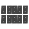 10PCS Flat Tie Plate Aluminum Alloy 2 Holes Rustproof Anti