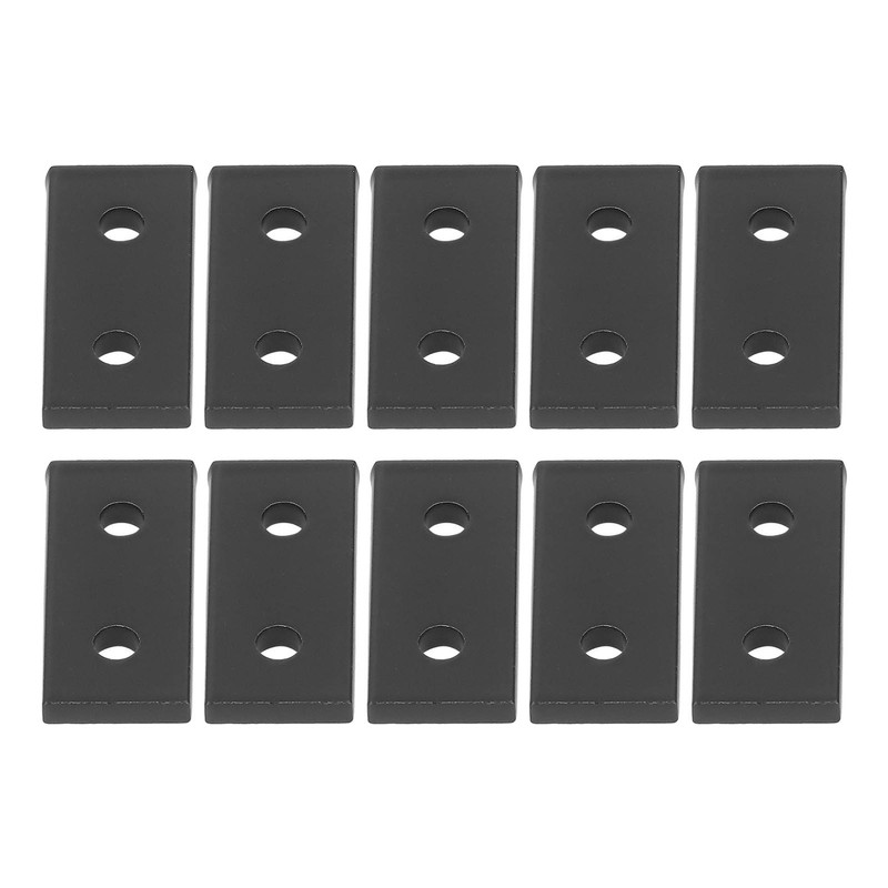 10PCS Flat Tie Plate Aluminum Alloy 2 Holes Rustproof Anti