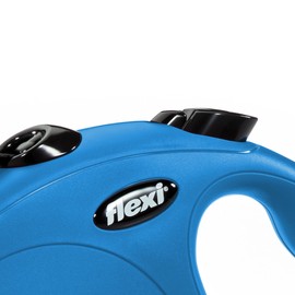 FLEXI New Classic Retractable Dog Leash (Tape), 16 ft, Large, Blue