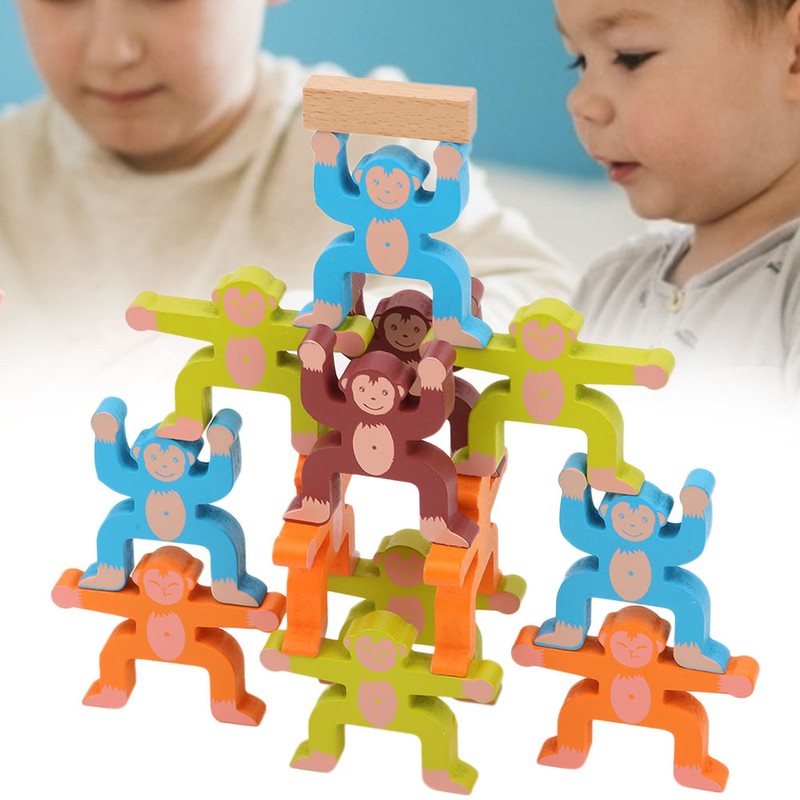 Wooden Stacking Games Balancing Blocks Toy Children Kid Educational Toy