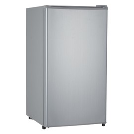 dainslef Upgraded Mini Refrigerator - 3.2 Cu.Ft Small Fridge With Freezer, Reversible Single Door, Adjustable Thermostat, Low Noise, Compact Design for Dorm & Office. Silver
