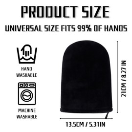 KEYRI Pack of 2 Self Tanning Mitt Self-Tanning Application Glove Reusable Tanning Glove for Lotions Sun Protection Lotion Tanning Glove for Sunbathing (Black)