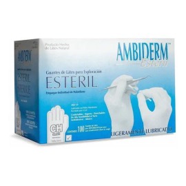 Guantes De Latex estériles Ambiderm color natural talla CH C/ 100 unidades
