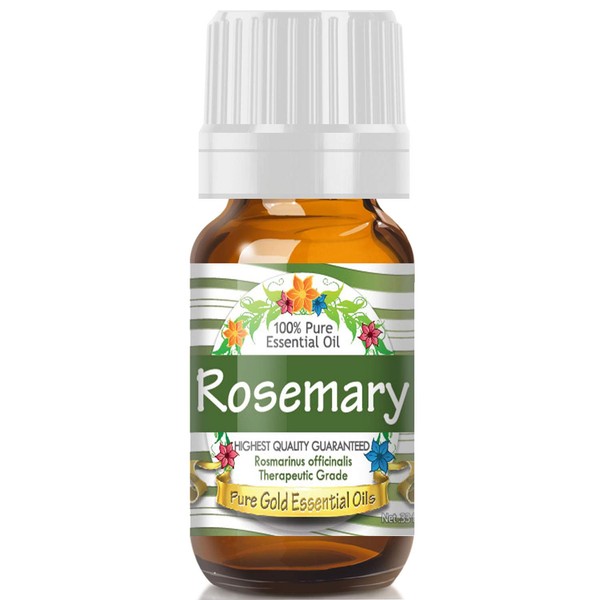 Pure Gold Essential Oils - Rosemary Essential Oil - 0.33 Fluid Ounces