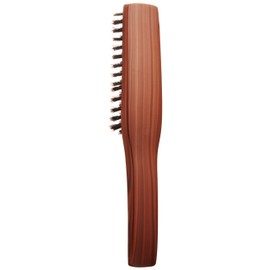 Bess 100% Natural Pig Hair Brush (5 Lines for Brushing), Brown, 1 Piece