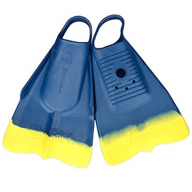 DaFin Original Swim Fin | Navy/Yellow | L | for Bodyboarding Bodysufing Snorkeling Diving Pool Training