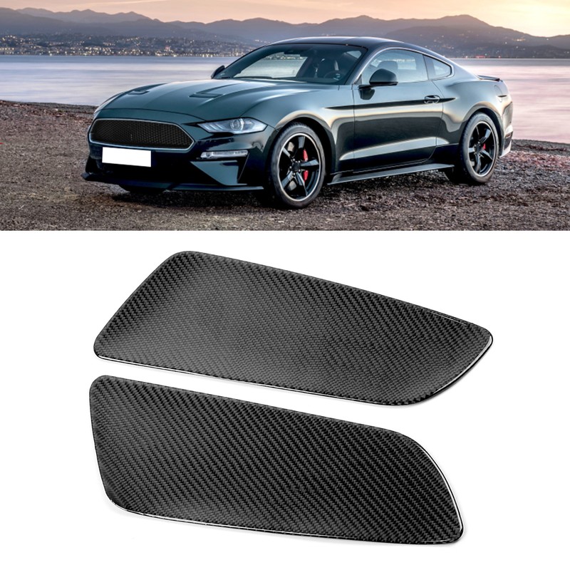 2Pcs Carbon Fiber Rear Car Door Panel Interior Decoration Fit
