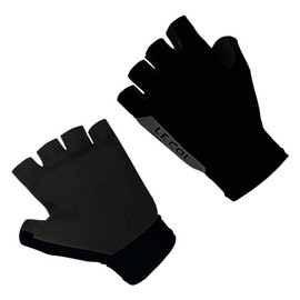 LE COL Cycling Mitts | Fingerless Bike Gloves | Padded, Mesh Construction, Pull Tabs | Black (Small)