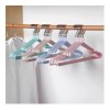 24x7 Paquete 100 Ganchos Ropa Metalicos Antiderrapantes Mayoreo