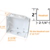Cutelec 2pcs Box Mounting Bracket for High Profile Blinds 2inch