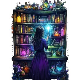 MAXBYE Magic Book Diamond Painting Kits for Adults, 5D Diamond Art Kits for Beginners, Round Full Drill Fantasy Diamond Painting Art, DIY Diamond Art Painting For Home Décor Items, 30x40cm