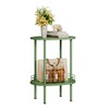 DGSANDGO Small Round Side Table,Bedside Table with Storage, Morden Round