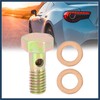 INFINAUTO M6x1.0mm Metric Thread Banjo Bolts Brake Fitting Adapter Stylish