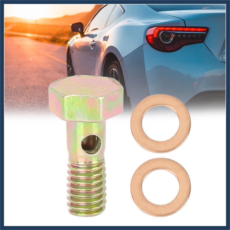 INFINAUTO M6x1.0mm Metric Thread Banjo Bolts Brake Fitting Adapter Stylish