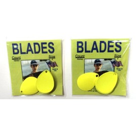 Catchmore Colorado Blades - Size 4 - BLCH-4 - Count Varies by Color - 2 Packs - for Harnesses, Spinners, Jewelry, etc. (Chartreuse BLCH-4)