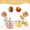 Mirrline 2 Pcs 700ml/23oz Clear Glass Jars Airtight Storage Jars