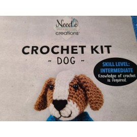 Needle Creations New Needle Creations Complete Dog W/ Sweater Crochet Kit Intermediate Skill