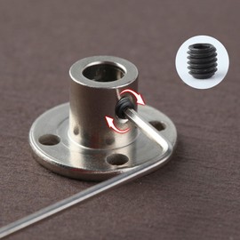 GOLD DEER 6mm Inner Dia Flange Coupling Connector with Hex Wrench Motor Guide Shaft Coupler Connector Rigid Flange Shaft Coupling Rigid Guide Shaft Support Coupler for DIY RC Model Motors