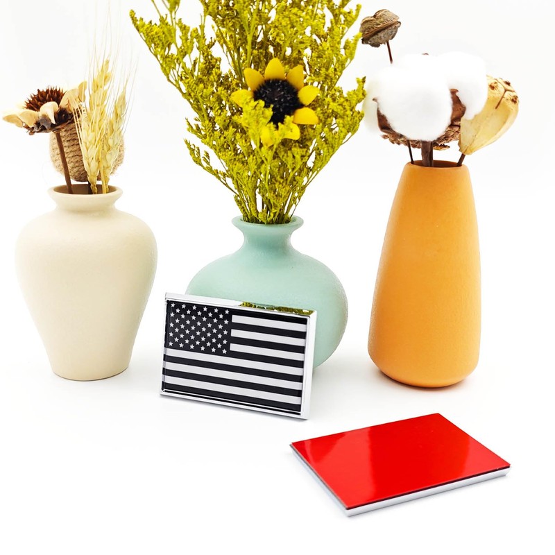 Perdecor US American Flag Sticker Emblem Black USA Decal Car