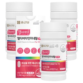 Chong Kun Dang Healthy Amin Multivitamin Mineral for Women 60 tablets / 종근당 헬시아민 멀티비타민미네랄 포우먼 60정 X 3개