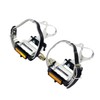 FPD NWL-424B+S41+T12 Road Touring Pedals with Toe Clips Cages Straps,