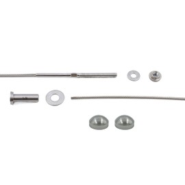 VistaView CableTec - Fast and Easy Stainless Steel Cable Railing Installation Kit for Residential Metal Posts - 1/8 Inch Cable, 10 Feet with Brushed Stainless Dome Caps