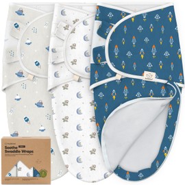 3-Pack Baby Swaddle Sleep Sacks with Zipper - Newborn Swaddle Sack, Baby Swaddles Sleep Sack 0-3 Months, Wearable Blanket Baby,Baby Swaddle Blanket Wrap,Swaddle Sack,Easy Change Swaddle (Cosmo)
