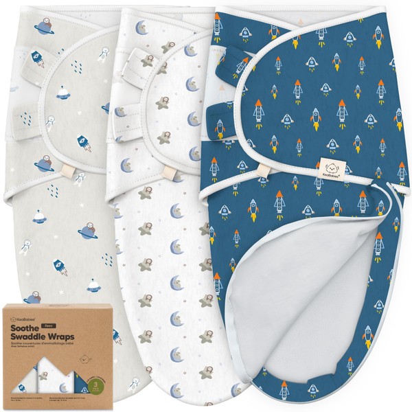 3-Pack Baby Swaddle Sleep Sacks with Zipper - Newborn Swaddle