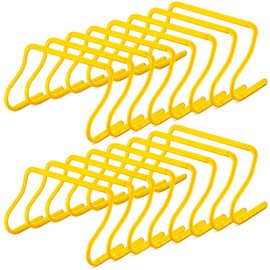 Seenelling 16 Pcs 12" Speed Agility Training Hurdles Large Size Detachable Agility Hurdles Hurdles Training Equipment Set for Athletes Soccer Basketball(Yellow)