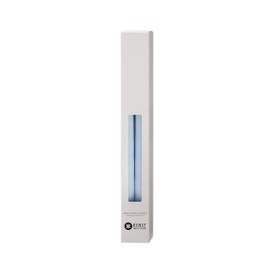 Kunstindustrien® Taper Candles – Set of 4, 13.8" – Made in Denmark, Long Burning Candles 15h, Unscented & Smokeless Candlesticks – Elegant Tall Candles for Weddings, Dinners & Home Decor (Pastel Blue)