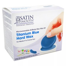 Satin Smooth Microwave All Body Disc Wax Starter Kits - Titanium Blue Hard Wax