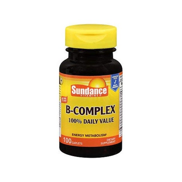 Sundance Vitamins B-Complex 100% Daily Value, 100 Count Each (2)