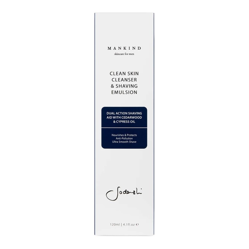 Sodashi Clean Skin Cleanser & Shaving Emulsion, 120ml