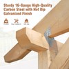 Garaook 24 Pack 16-Gauge Hurricane Ties for Rafter, Heavy Duty