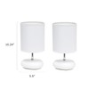 Maykoosh Zenzone Petite Circle Table Lamp 2 Pack Set, White