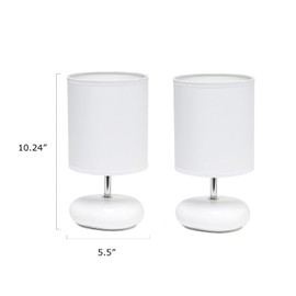 Maykoosh Zenzone Petite Circle Table Lamp 2 Pack Set, White
