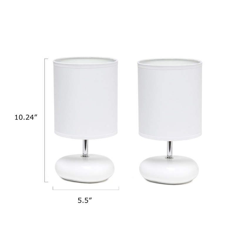 Maykoosh Zenzone Petite Circle Table Lamp 2 Pack Set, White