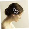 DOITOOL 3pcs Rhinestone Double Hearts Hair Clip for Women and