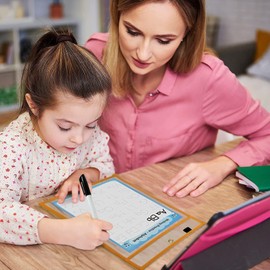 Scribbledo Boho Color Dry Erase Pockets, 6 Pack Reusable Dry Erase Sleeves with Marker Holder Colorful Dry Erase Pocket Sleeves for School Classroom Bohemian Colors Sheet Protectors Ticket Holders