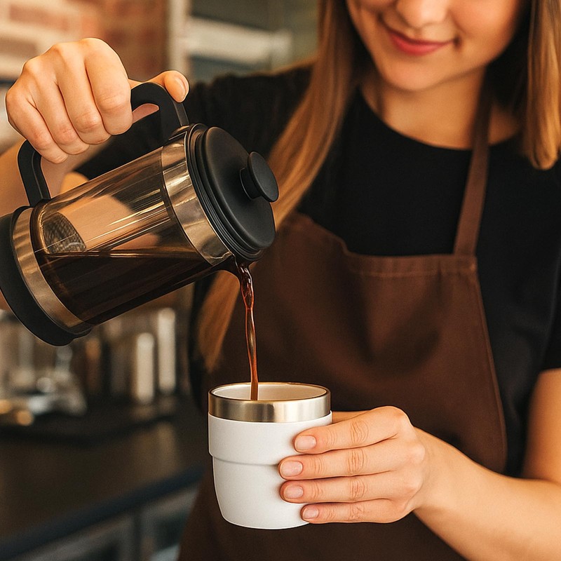 Zenbo 4 oz Espresso/Coffee Cups, Ceramic-Lined Double Wall Vacuum Insulated