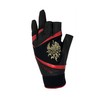 SUNLINE SUG-238 Specialist Gloves, 3 Finger Cut, Black x Red,