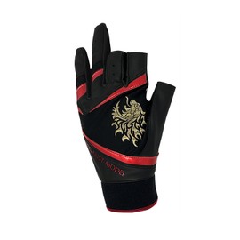 SUNLINE SUG-238 Specialist Gloves, 3 Finger Cut, Black x Red, M Size